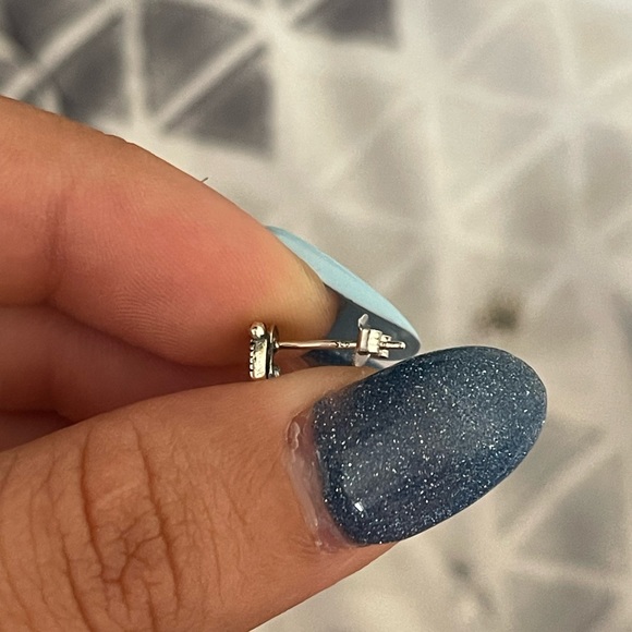 Crown Earrings Sterling Silver 925 - Picture 4 of 4